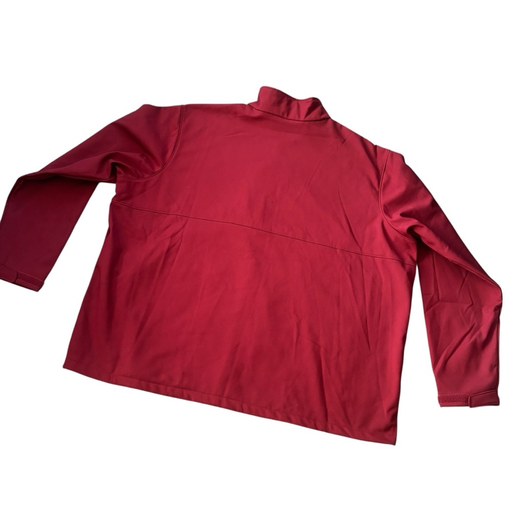 Columbia Men’s Crimson Red Softshell Zip Up Jacket 5XT - Picture 7 of 13